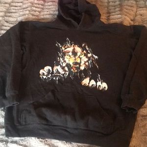 Wolf sweatshirt 12 14 16 XXL hoodie black LOOK🐺